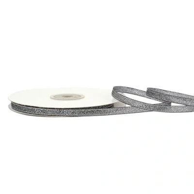 Abbildung von AKSA Lurexband 6mm x 32m Schwarz Silber