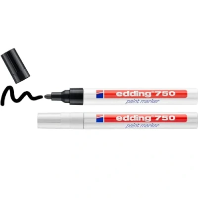Abbildung von Edding Lackmarker 750 Paint Marker 4 2 3999 Schwarz, Weiß mm,