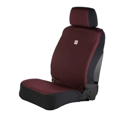 Abbildung von Carhartt Universal Nylon Duck Canvas Fitted Bucket Seat Covers Durable Protection with Rain Defender, Port