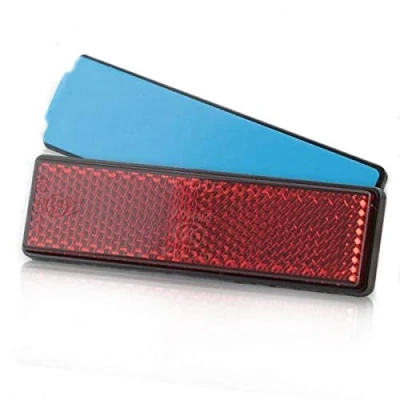 Abbildung von Reflektor Motorrad hinten rot selbstklebend 94x27,5mm Rückstrahler Katzenauge Roller Quad E geprüft