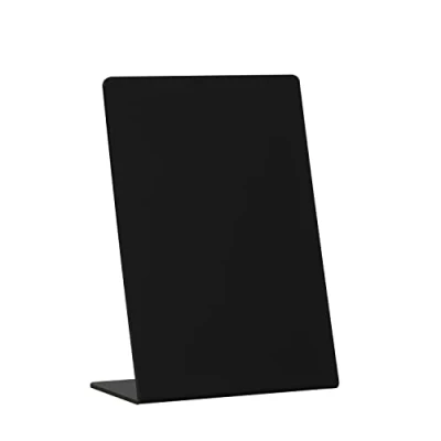Abbildung von Europel Kreidetafel Tischaufsteller A6 Hochformat, aus hochwertigem schwarzem Polystyrol, für Kreidemarker auf Wasserbasis, einseitige Präsentation, Restaurants, Hotels, Konferenz, Festivals