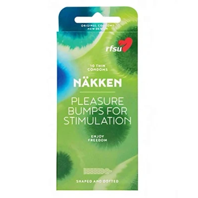 Abbildung von «Näkken» anatomische Kondome mit Pleasure Bumps Noppen (10 Kondome) 10 St