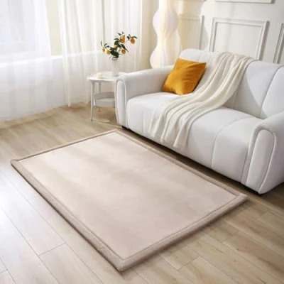 Abbildung von Wolkenweiche Spielmatte Baby 170x120x2,5cm, beige Kinderzimmer Teppich mit hochwertigem Memory Schaum Krabbelmatte Rutschfester Unterseite Krabbeldecke, Kinderteppich, Tatami Matte