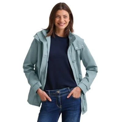 Abbildung von CECIL Damen B202030 Midi Trench Jacke, Strong Mint, L
