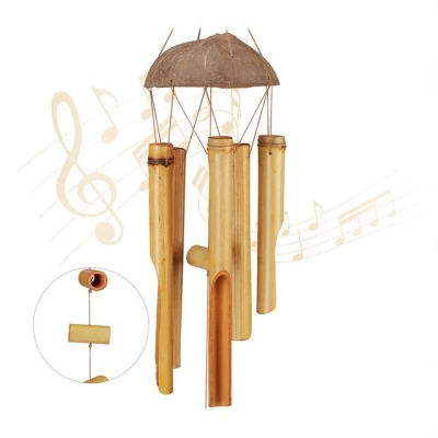 Abbildung von relaxdays Windspiel Bambus XL