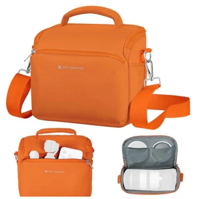 Abbildung von K&amp;F Concept Kamera Rucksack Schultertasche SLR Taschen Umhängetasche Liner Tasche für Fotografen Geeignet den täglichen Gebrauch (Orange)