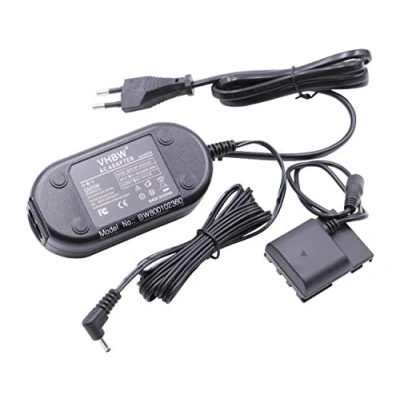 Abbildung von vhbw Netzteil Ersatz für Canon ACK DC20 Kamera, Digitalkamera, DSLR Netzkabel + DC Kuppler, 2m