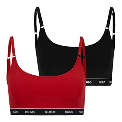 Abbildung von HUGO Women&#039;s Twin Stripe Bralette, Open Red644, S