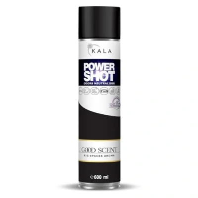 Abbildung von KALA Geruchsneutralisierer für Räume POWER SHOT, Geruchsentferner Große Flächen ca. 200 m3, Lufterfrischer mit Aktiver Neutralisator alle Duft GoodScent, 600 ml