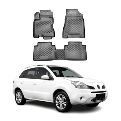 Abbildung von OMAC Gummimatten Fußmatten kompatibel mit Renault Koleos 2008 2016 TPE Automatte Schwarz 4X