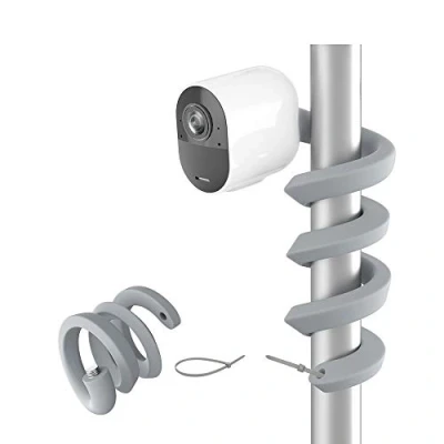 Abbildung von HOLACA Flexible Twist Sicherheitskamera Halterung, Kompatibel mit Arlo Pro 4 3 2,Arlo Ultra 2, Eufy Cam, Reolink Argus Baby Monitor und Mehr Kamera (grau 1 Packung)