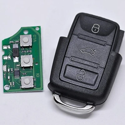Abbildung von Auto Schlüssel Funk Fernbedienung 1x Gehäuse + 433,9 MHz Sender Sendeeinheit 1K0959753G Batterie