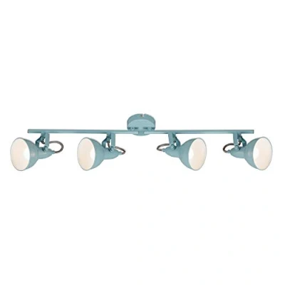 Abbildung von Briloner Leuchten Deckenspots 2049 040, schwenkbar, retro, ohne Leuchtmittel, Warmweiß, Deckenlampe, 79x19cm, Mint, max.40W, E14, Wohnzimmer, Schlafzimmer