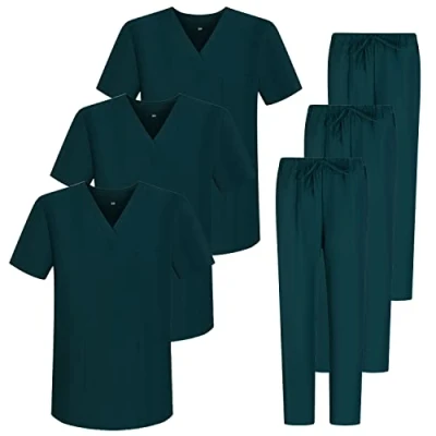 Abbildung von MISEMIYA Unisex Pack x 3 Stück Medizinische Uniformen MZ 6801 6802, Grün 68, M (3er
