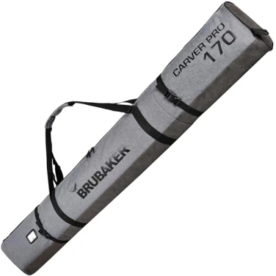 Abbildung von BRUBAKER Skitasche Carver Pro Performance Ski Tasche (Skibag für Skier und Skistöcke, 1 tlg., reißfest schnittfest), gepolsterter Skisack mit Zipperverschluss