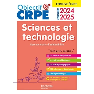 Abbildung von Objectif CRPE 2025 Sciences et technologie épreuve écrite d&#039;admissibilité: Epreuve d&#039;admissibilité