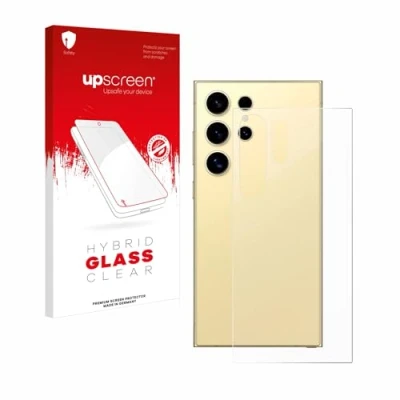 Abbildung von upscreen Schutzglas für Samsung Galaxy S24 Ultra (Rückseite) Schutzfolie, Glas Folie [Klar, 9H Panzerschutz, Anti Fingerprint]