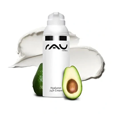 Abbildung von RAU Cosmetics Gesichtspflege Hyaluron 24h Cream Hyaluroncreme mit Sheabutter &amp; Avocadoöl, Anti Aging