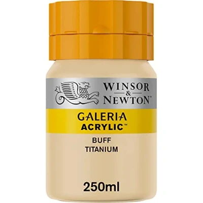Abbildung von Winsor &amp; Newton 2137060 Galeria Acrylfarbe, hohe Pigmentierung, lichtecht, buttrige Konsistenz, 250 ml Tube Gelbliches Titan