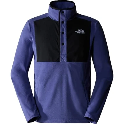 Abbildung von The North Face Homesafe SNAP NECK Fleecepullover, Herren, Größe: Small, Sulphur moss/black
