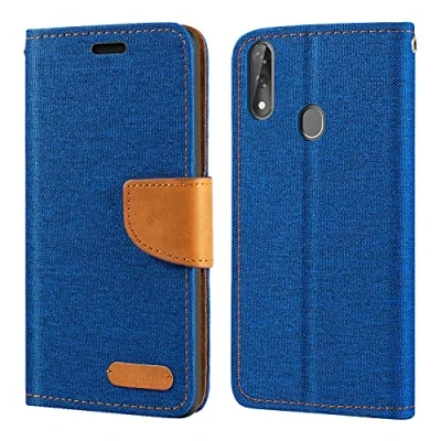 Abbildung von ZTE Blade V10 Hülle, Oxford Leder Wallet Case mit Soft TPU Back Cover Magnet Flip für 10