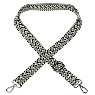 Abbildung von EAZY CASE Schulterriemen Ersatz Taschenriemen Boho Style Body Bag Wechselband Ersatzgurt mit Karabinerverschluss Metall Schwarz
