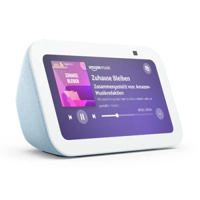Abbildung von Echo Show 5 (3. Gen.) Kompakter smarter Touchscreen mit Alexa zum Steuern deines Smart Homes und mehr Graublau