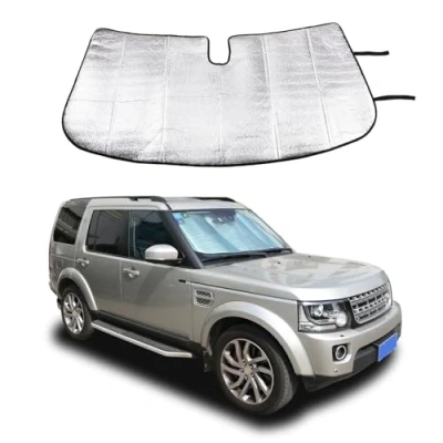 Abbildung von Auto Windschutzscheibe Sonnenschutz UV Ray Reflektor für Land Rover Discovery 4 LR4 2014 2017 Frontscheibe Abdeckung Faltbare Reflektierende Sonnenblende