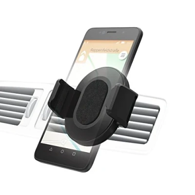 Abbildung von Hama 00173897 KFZ Halter Schwarz (Handy/Smartphone, Auto, Schwarz, Montage Klemme)
