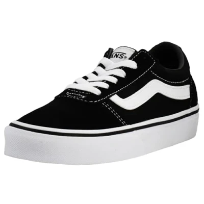 Abbildung von Vans Damen Ward Sneaker Trainers, (SUEDE/CANVAS) BLACK/WHITE, 40.5 EU