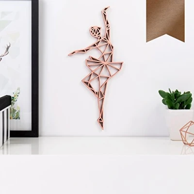 Abbildung von KLEINLAUT 3D Origami, Ballerina, 9 x 20 cm (M), Kupfer