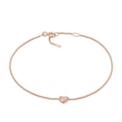 Abbildung von Fossil Damenarmband, Sterling Silber Schloss Kette Armband