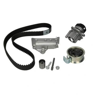 Abbildung von HEPU PK05501 Wasserpumpe + Zahnriemensatz mit Spanndämpfer, Spannrolle 120 VOLKSWAGEN: Passat B5 Limousine, Golf 4 Schrägheck, Variant