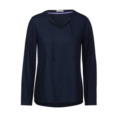 Abbildung von Cecil IN Unifarbe Bluse, Damen, Größe: Medium, Blau