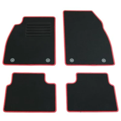Abbildung von AD Tuning HG13166 Rot Fußmatten Set (4teilig) Schwarz Autoteppiche Matten