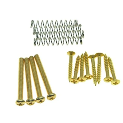Abbildung von KAISH Metrisches Gewinde, Humbucker Tonabnehmer, Höhenschrauben, Tonabnehmer Ring, Einfassung, Rahmen, Befestigungsschrauben, Federn