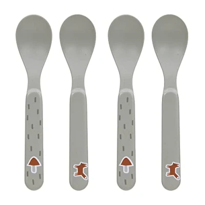 Abbildung von LÄSSIG Kinder Löffel Set (4 Stk.) Kinderbesteck ohne , BPA frei, für Spülmaschine und Mikrowelle/Spoon Little Forest Fox