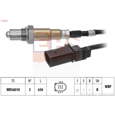 Abbildung von EPS 1.998.552 Lambdasonde beheizt, Planarsonde, Breitband Lambda Sonde, Gewinde vorgefettet VOLKSWAGEN: Passat B6 Variant, Golf 6, 7 Schrägheck