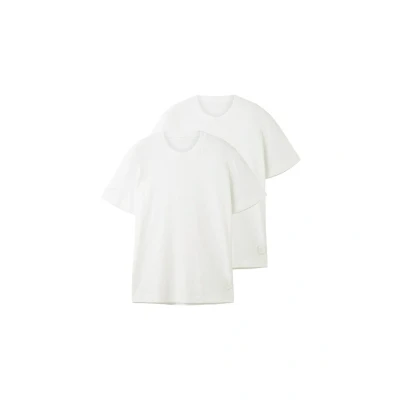 Abbildung von TOM Tailor MIT V Ausschnitt IM Doppelpack Tshirt basic, Herren, Größe: Small, White