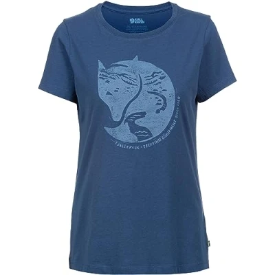 Abbildung von Fjallraven 89849 534 Arctic Fox Print T Shirt W Damen Indigo Blue Größe XXS