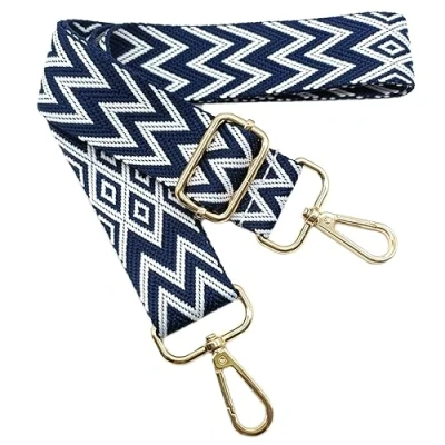 Abbildung von Verstellbarer Schultergurt Tasche Marineblau, Taschengurte zum Wechseln, Taschengurt Breit mit Karabiner Gold, 80 130 cm Tragegurt für Damen Schulterriemen, Moderne Handtasche, 3.8cm, 709