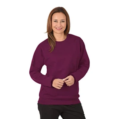 Abbildung von Trigema Damen 574501 Sweatshirt, Rot (Sangria 89, 56 (Herstellergröße: XXXL)