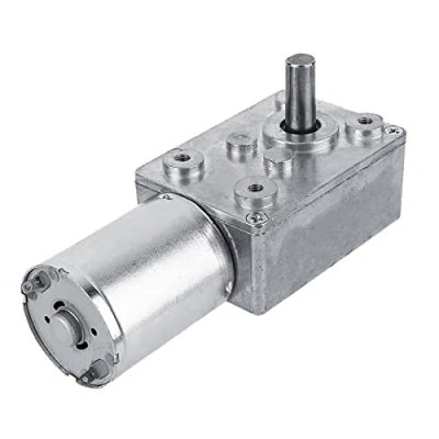 Abbildung von Getriebemotor DC 12V Schneckengetriebemotor mit Hohem Drehmoment CW/CCW Drehzahlminderungsmotor Wendbarer Getriebemotor(20RPM)