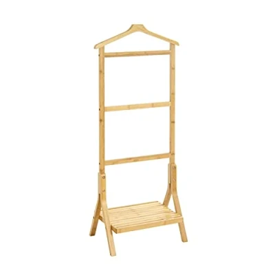 Abbildung von HAKU Möbel Herrendiener Natur, Bambus Maße: B 46 cm x H 115 T 28 cm, Style: Bohemian