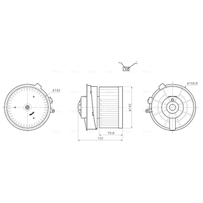 Abbildung von Innenraumgebläse AVA QUALITY COOLING DN8486