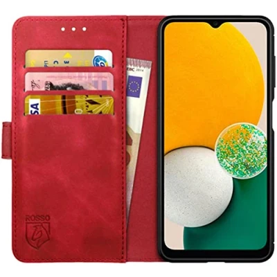 Abbildung von Rosso Element für Samsung Galaxy A13 5G/A04s Hülle Book Cover Rot