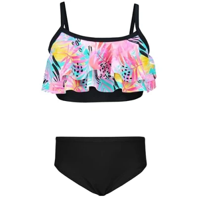 Abbildung von Aquarti Bustier Bikini Mädchen Set Bikinislip Zweiteiliger Badeanzug