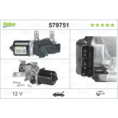 Abbildung von VALEO 579751 Scheibenwischermotor 12 vorne für Linkslenker ORIGINAL TEIL NISSAN: Qashqai / Qashqai+2 I