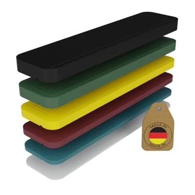 Abbildung von FUX Unterlegplatte Kunststoff Abstandshalter 100x24 1 6mm Made in Germany Distanzklötze, 6mm, 1mm, 2mm, 3mm, 4mm, 5mm, 100 St., % Recyceltes Material
