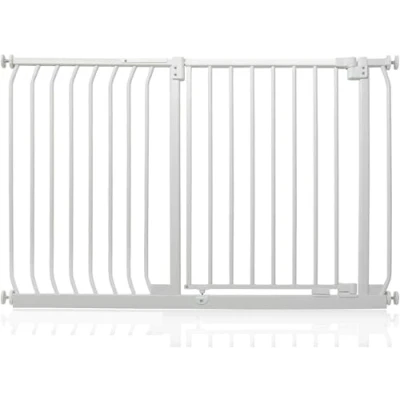 Abbildung von Safetots Elite Sicherheitsschutzgitter, 125cm 134cm, Mattweiß, Treppenschutzgitter mit Druckmontage, Sicherheitsbarriere, Einfache Installation